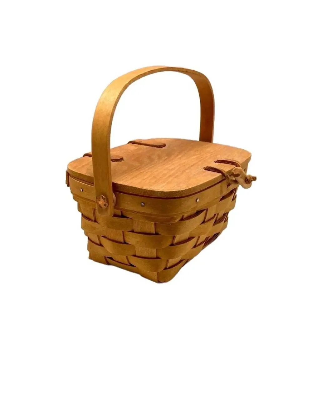 Vintage Longaberger Handwoven Wood Kiddie Purse